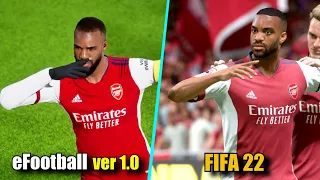 🔥 eFootball 2022 Ver 1.0 vs FIFA 22 - Early Gameplay Comparison | Fujimarupes