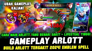 UBAH GAMEPLAY ARLOTT KALIAN❗CARA MAIN ARLOTT TERBARU❗BUILD ARLOTT TERSAKIT 2024❗COMBO ARLOTT SKILL 2