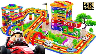 DIY Build Las Vegas Grand Prix For Formula One Racing Car From Magnetic Balls (Satisfying)