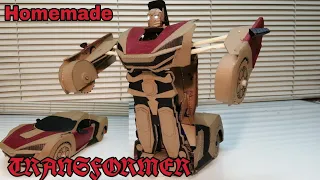 How to make transformer car robot from cardboard