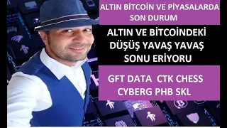 ALTIN BİTCOİN VE PİYASALARDA SON DURUM GFT DATA  CTK CHESS CYBERG PHB SKL