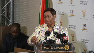 Basic Education Minister Angie Motshekga briefs media on matric exams progress