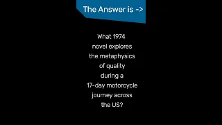 What 1974 novel explores the metaphysics of quality during a 17-day motorcycle j...