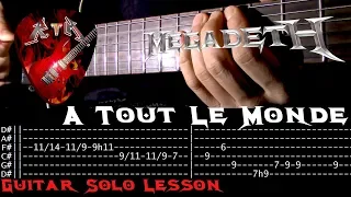 A Tout Le Monde Guitar Solo Lesson - Megadeth (with tabs)