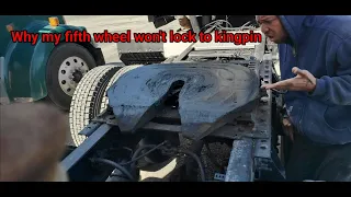 Fifth wheel won't lock to trailer kingpin watch this before you waste time and money