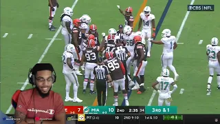 REACTING to Cleveland Browns vs. Miami Dolphins MIKE MCDANIEL FOR COACH OF THE YEAR!?