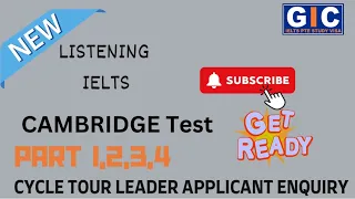 Cycle tour leader applicant enquiry IELTS LISTENING 2024 #gicratia #ielts #listening