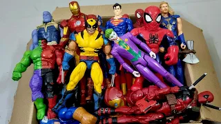 CAPTAIN AMERICA VS SUPERMAN VS SPIDERMAN VS IRONMAN VS HULK VS VENOM SUPERHERO AVENGERS UNBOXING