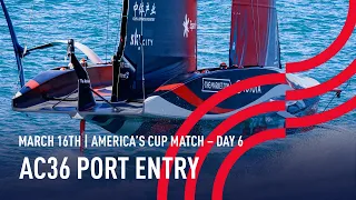 The 36th America’s Cup | Port Entry Stern Camera | 🔴 LIVE Day 6