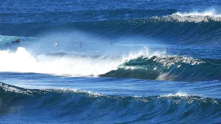 Bodyboarders find an endless supply of round and hollow barrels