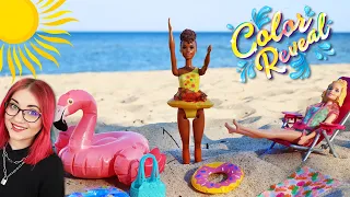 LALKI NA PLAŻY 🏖️ Barbie Color Reveal Wakacyjne