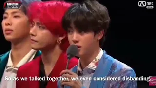 (ENG SUB)-BTS Acceptance Speech /Artist of the Year @ MAMA in HK 2018