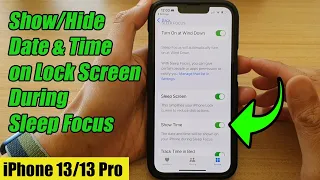 iPhone 13/13 Pro: How to Show/Hide Date & Time on Lock Screen During Sleep Focus