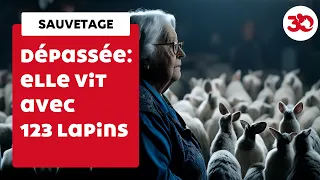 Dépassée, elle vit avec 123 lapins