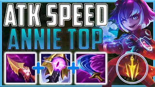 THROW EXTREMELY FAST MINI FIREBALLS WITH OVER 1.5 ATK SPEED ON ANNIE!! | Annie Top - Season 13 LoL