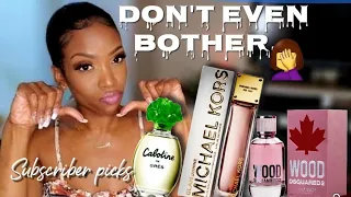 8 Disappointing Perfumes Recommended by My Viewers and Subscribers.  I still love you lol.