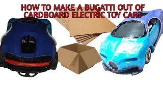 BUGATTI Chiron || How to make a Bugatti out of cardboard || electric toy cars || Bugatti