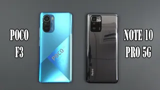 Poco F3 vs Xiaomi Redmi Note 10 Pro 5G | SpeedTest and Camera comparison