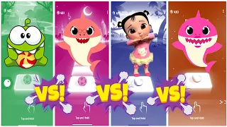 OM NOM 🆚 BABY SHARK 🆚 COCOMELON BABY   - Tiles Hop EDM Rush