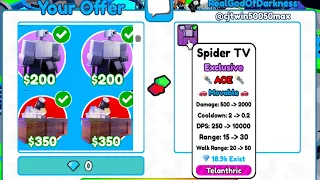 🔥OFFERS FOR MY 2 ENGINEER & 2 CHEF [SPIDER TV SIGN BY TELANTHRIC] 💥EP 70 PART 2Toilet Tower Defense🔥