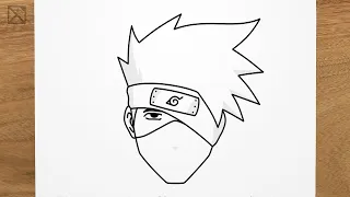 How to draw KAKASHI (Naruto) step by step, EASY