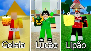 A Fruta de cada Youtuber no Blox Fruits