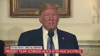 President Trump Speaks Out On Weekend's Mass Shootings