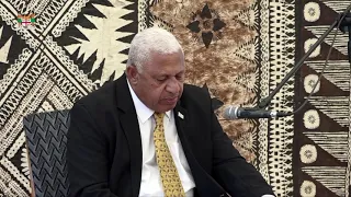 Fijian Prime Minister opens the  Tailevu Provincial Council meeting at Naisausau Village, Namara