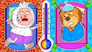 Got Sick. Hot or Cold | Learn Healthy Habits for Kids | Lion Family | Cartoon for Kids