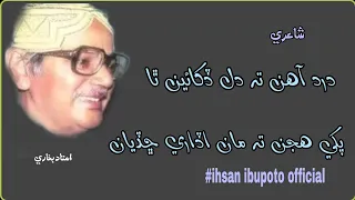 Sindhi Poetry|Ustad Bukhari Poetry|Sad Poetry|Lovely Poetry|Ihsan Ibupoto Officialبخاري شاعري||