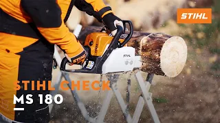 STIHL Check: Kompakte Benzin-Motorsäge MS 180  mit 1,9 PS