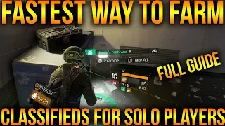 BEST WAY TO FARM CLASSIFIED GEAR | RESISTANCE FARM GUIDE FOR SOLO PLAYERS | THE DIVISION 1.8