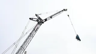 Van Der Spek Belgium_LR 1100 & LTR 1100 mobile crawler cranes  at work