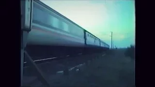 ECML loco hauled trains at Frinkley Lane crossing, March 1988