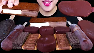 ASMR 초콜릿 아이스크림 오레오 하겐다즈 티코 구구 포켓몬샌드 트윅스 디저트 먹방 CHOCOLATE ICE CREAM OREO TWIX DESSERTS EATING SOUNDS