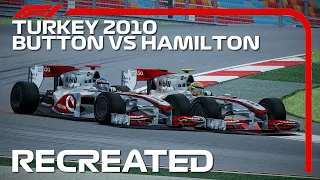 F1 2010 GAME: RECREATING BUTTON & HAMILTON'S BATTLE FROM THE 2010 TURKISH GP