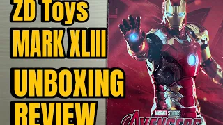 ZD Toys MARK 43 Ironman 1/10 Scale LED Version Unboxing and Review