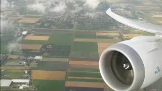 Beautiful and Powerful KLM Boeing 787-9 Takeoff Amsterdam (GENX Growl!!!)