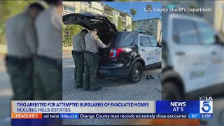 2 arrested for attempted burglaries of evacuated homes