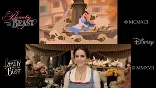 "Belle"- Beauty and the Beast 1991/2017 Side-by-Side Comparison