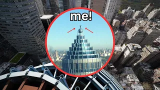 INSANE BALL CLIMB IN NYC  *craziest free climb ever*