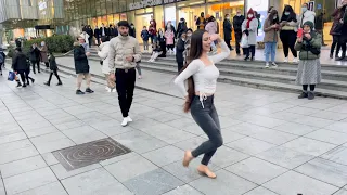 AZERİ Qizi Gurcu Polisinin Qabaginda Reqsile Qan Eledi👮‍♂️💃🕺