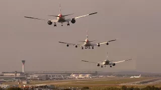 Crosswind landing compilation Boeing & Airbus