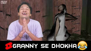 Granny Se Dhokha 😂 HORROR GAME GRANNY CHAPTER 2 : SLENDRINA GRANNY COMEDY || MOHAK MEET #Shorts