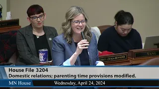 Minnesota House passes bill to update custody, parenting time statutes, HF3204 4/24/24