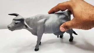 Clay sculpting: How to make Cow out of clay , clay art animals,clay modelling
