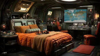 6000 AD Shelter from Post-Apocalyptic World. Sci-Fi Ambiance for Sleep, Study, Relaxation