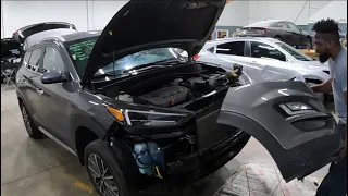 2020 Hyundai Tucson how to take the front bumper and headlight off