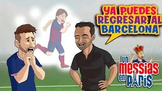 Xavi sorprende a Messi en pleno entrenamiento del PSG para pedirle que regrese