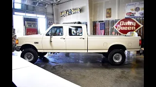 White 1988 Ford F-350 4dr 4WD Crew Cab LB